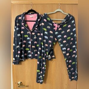 PJ Salvage pajama set with elephant print